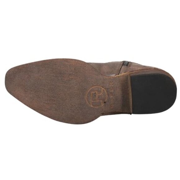 Snip Toe Ankle Boots Faux Leather Pull On Casual Low Heel - Picture 6 of 6